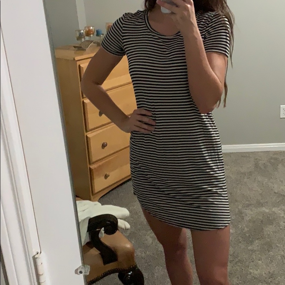 GARAGE striped T-shirt dress